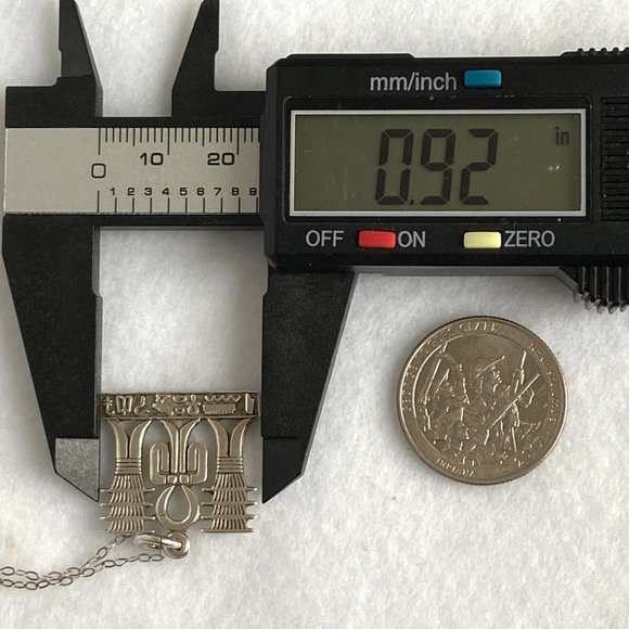 Sterling Silver 925 Egyptian Knot Of Isis Djed Pillars Pendant Necklace 20" - Picture 14 of 16